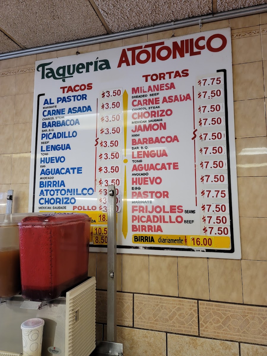 Atotonilco Taqueria Menu - Image 4